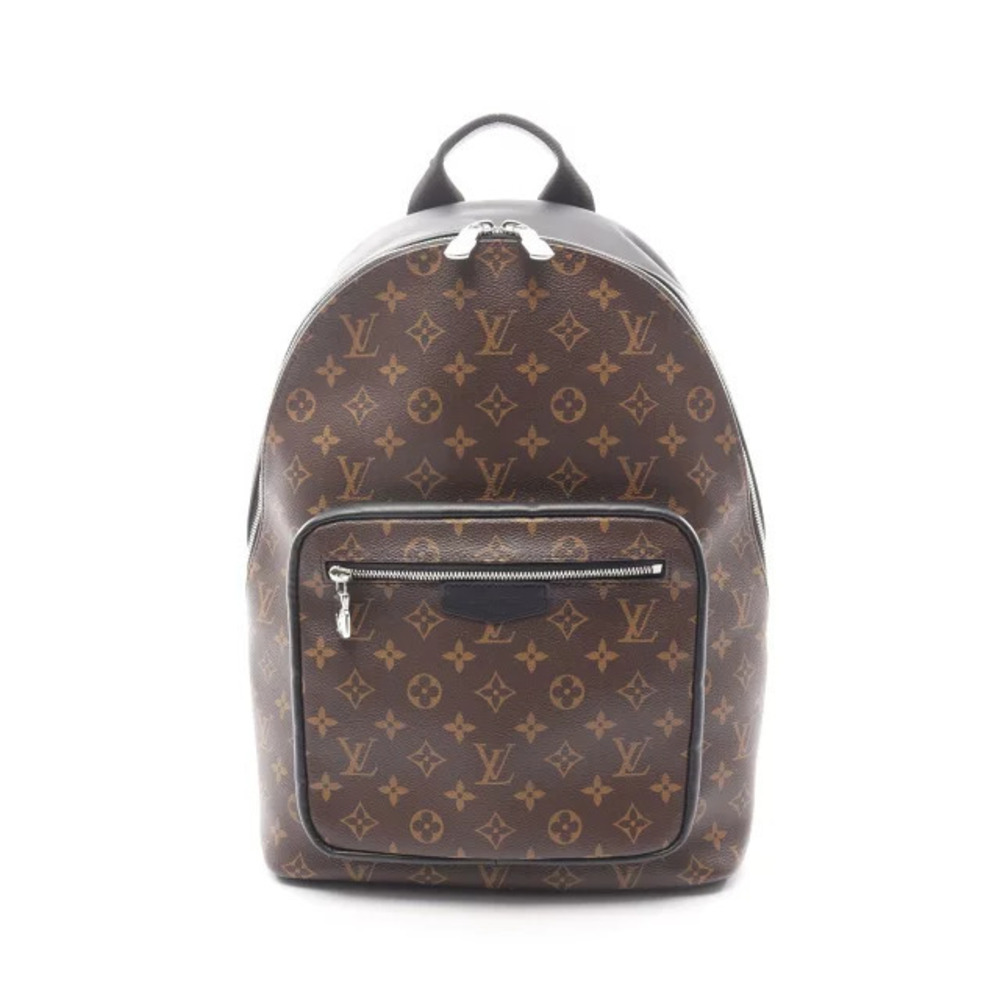 Louis Vuitton Josh NV Backpack Canvas Leather Monogram Macassar Brown Black